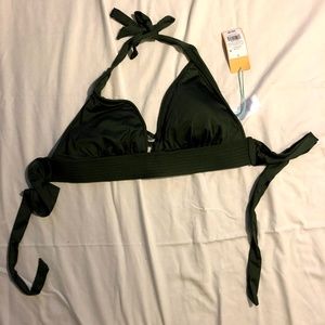 Kona Sol Green Triangle Bikini Top